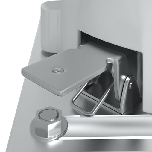 NNEVL Awning Post Set White 450x245 cm Iron
