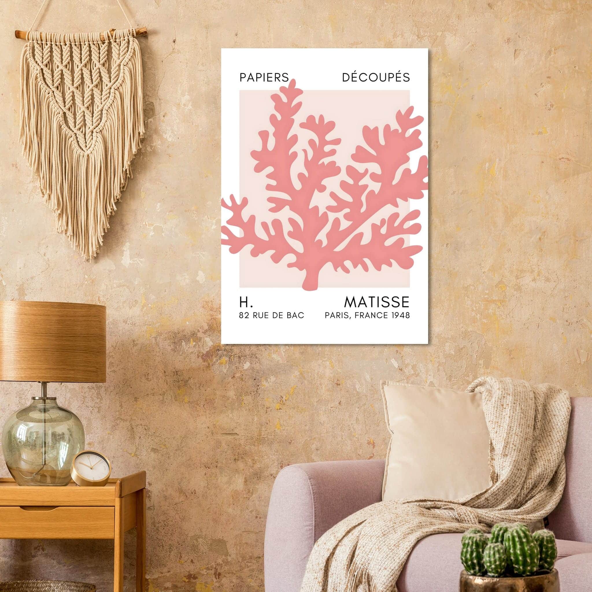 Artfulprints Poster Matisse – Aqua bloom taupe  - 70x100 cm - Taupe