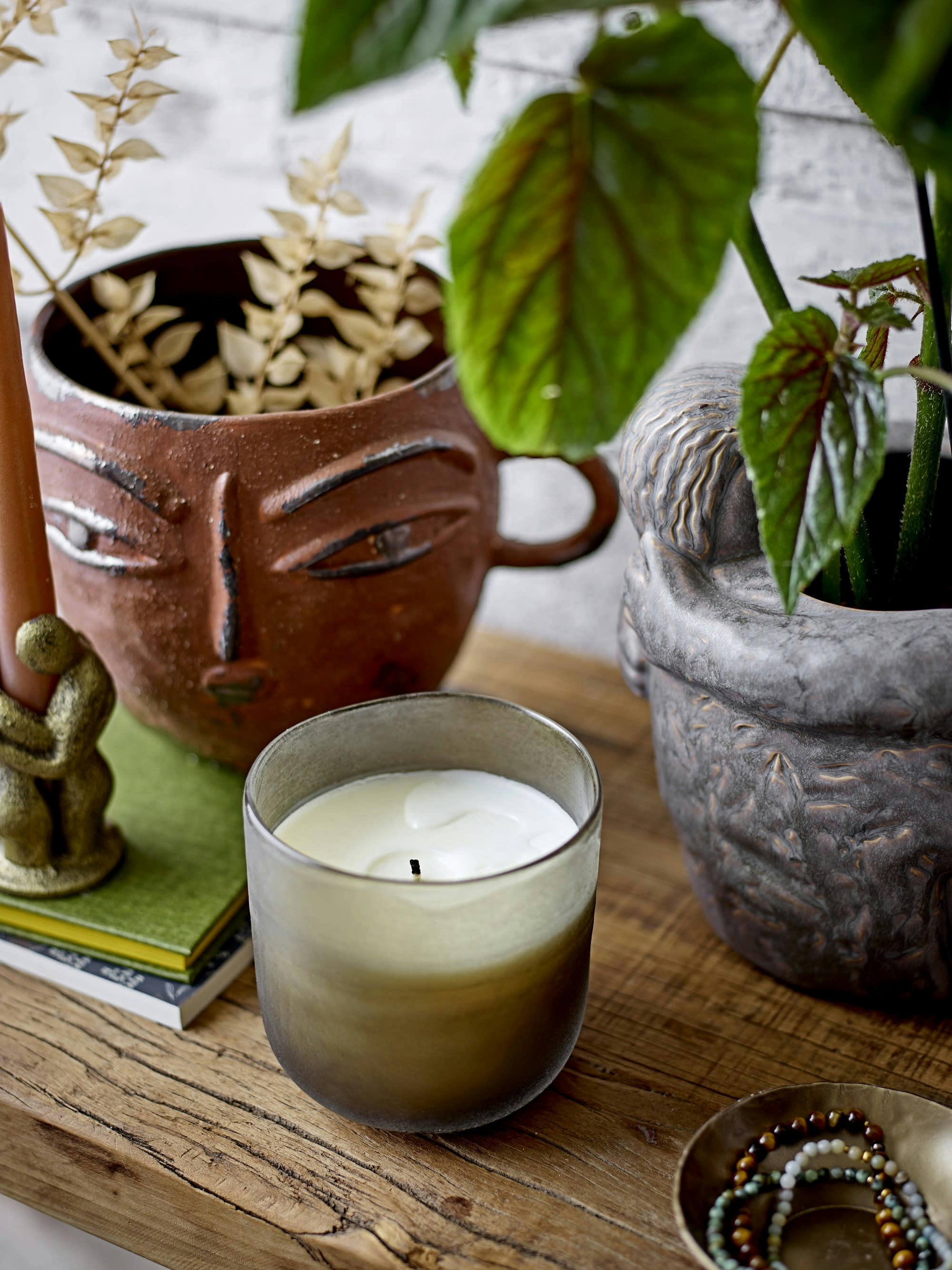 LIONA - Pot de fleurs en grès gris