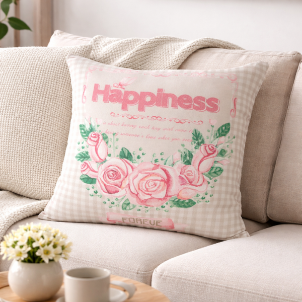 Poszewka 40x40 Happiness