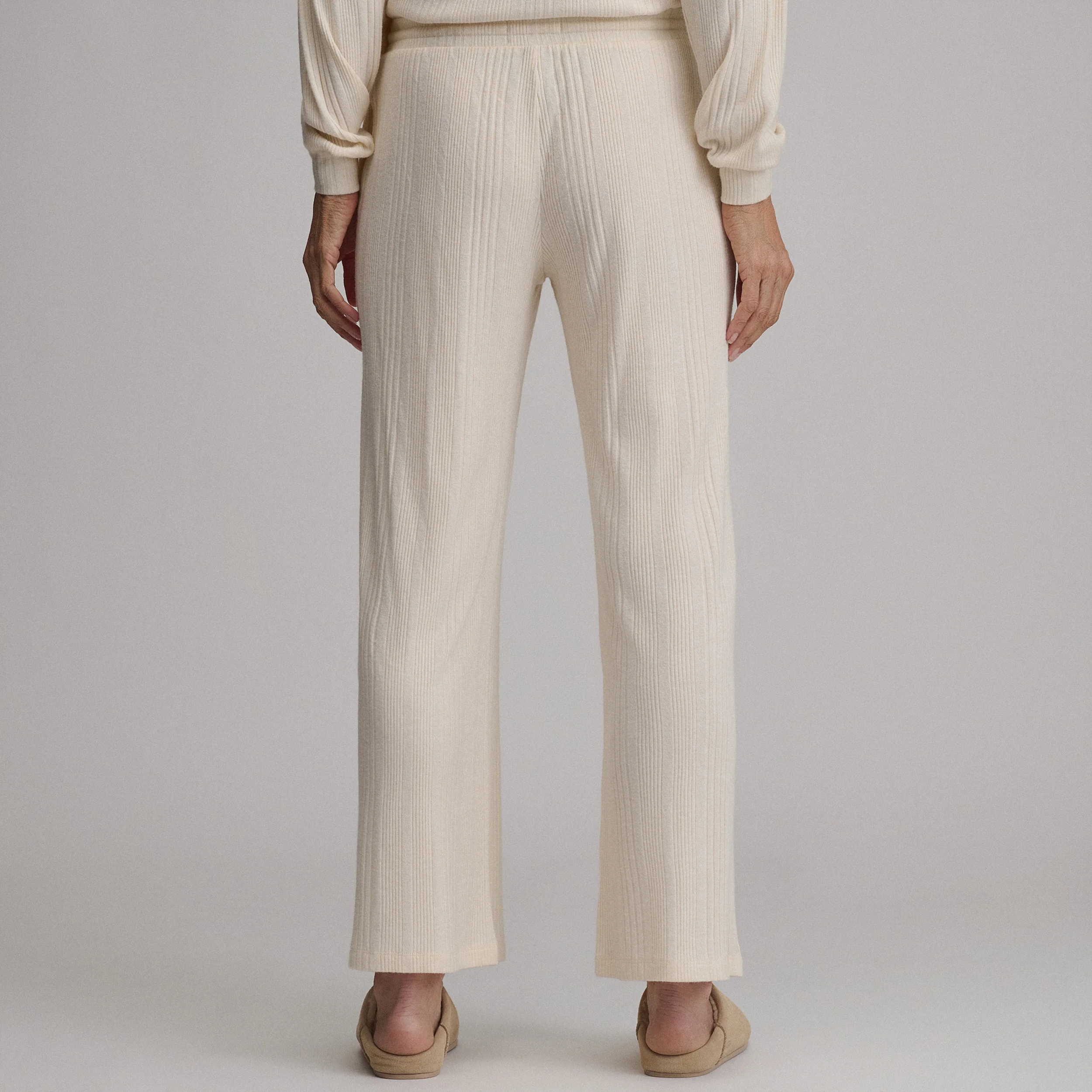 Women's Cozy Rib Wide-Leg Pants