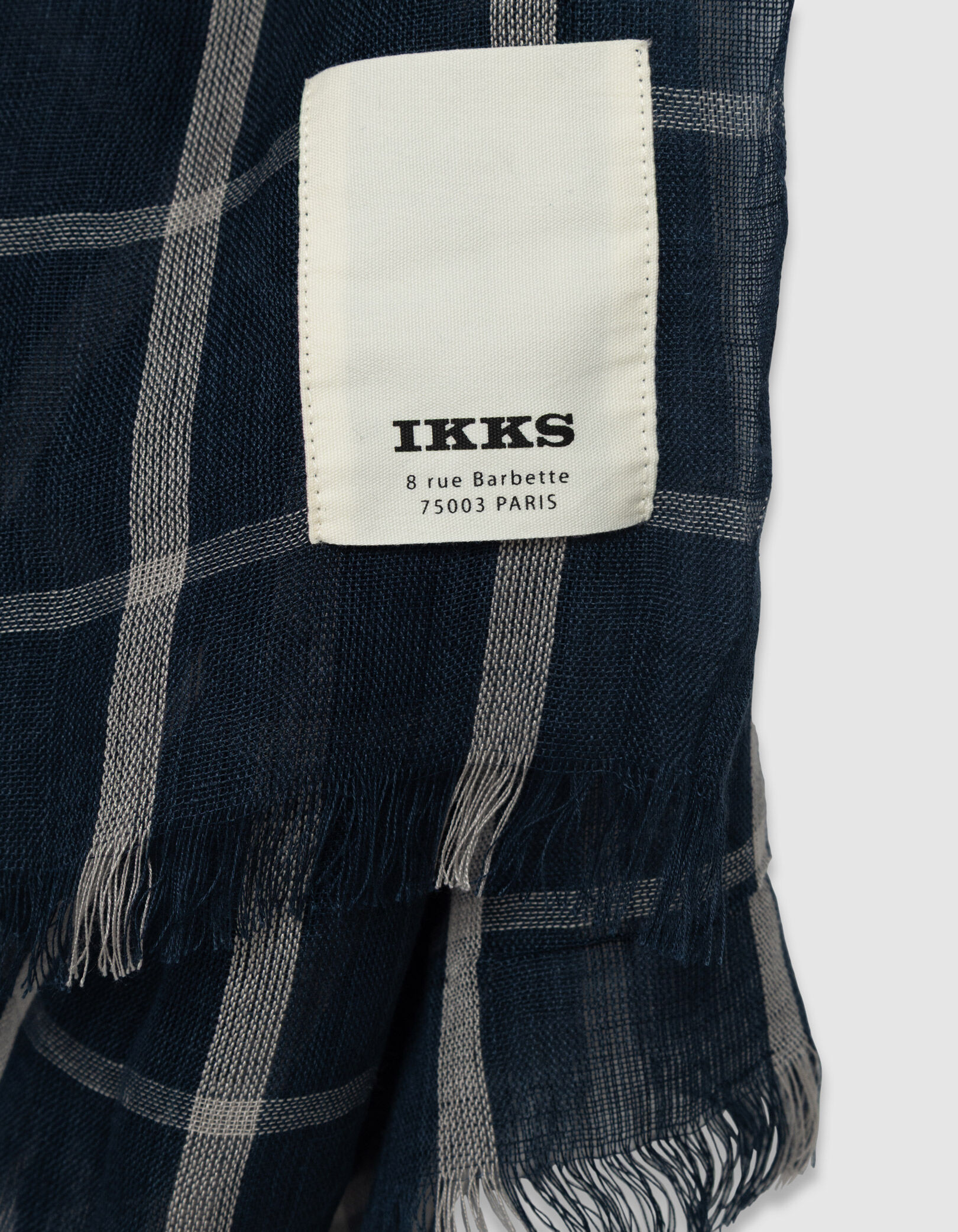 Foulard marine motif carreaux Homme