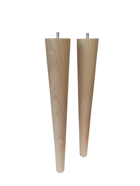 2 pieds en chêne massif l.6 x H.32 x P.6 cm pour meuble sous vasque Havana de Decotec