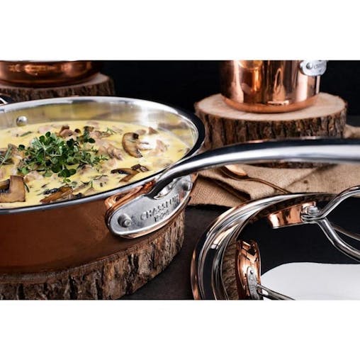 Chasseur Escoffier Induction Saute Pan 28cm Copper