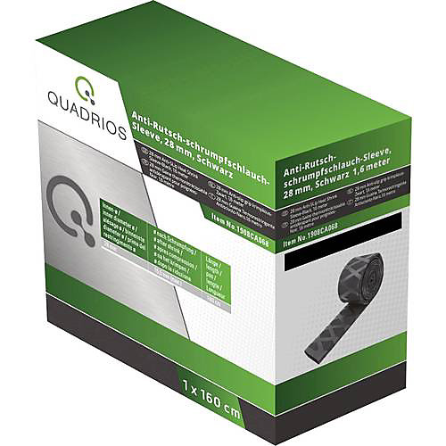 Gaine thermorétractable sans colle Quadrios 19008CA068 noir 28 mm 1,6 m 2:1