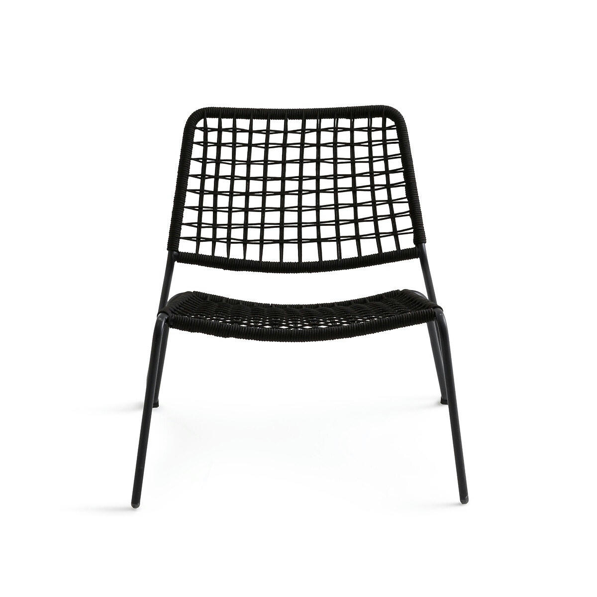 Fauteuil de jardin bas en corde tressée, Masix