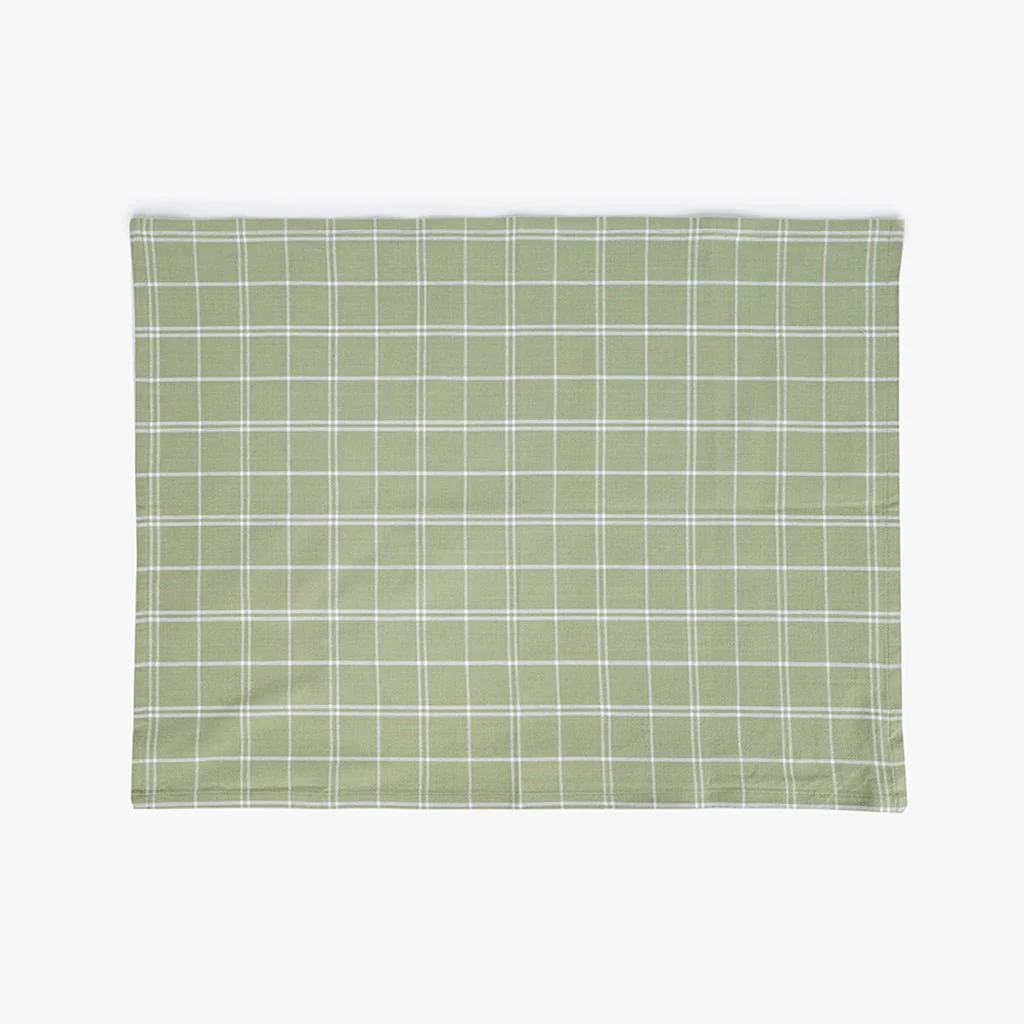 Conjunto de dois panos de Cozinha Xadrez Verde, Bordeaux e Branco CHECKS