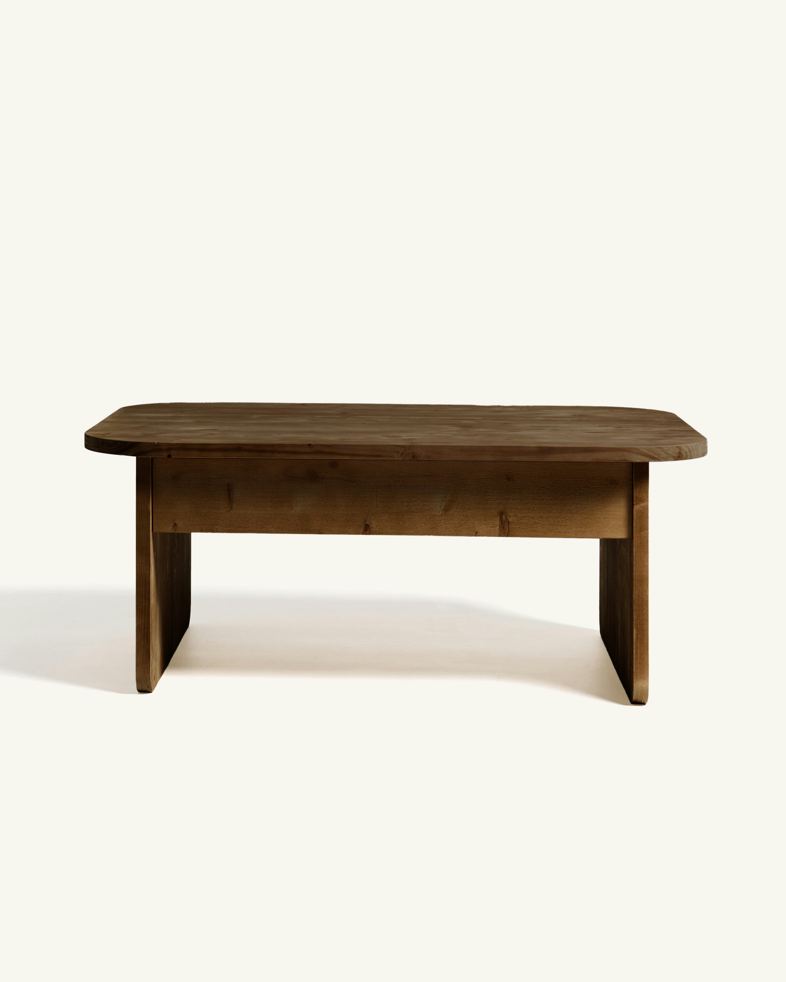 PALMIRA - Table basse élévatrice en bois de sapin en couleur marron