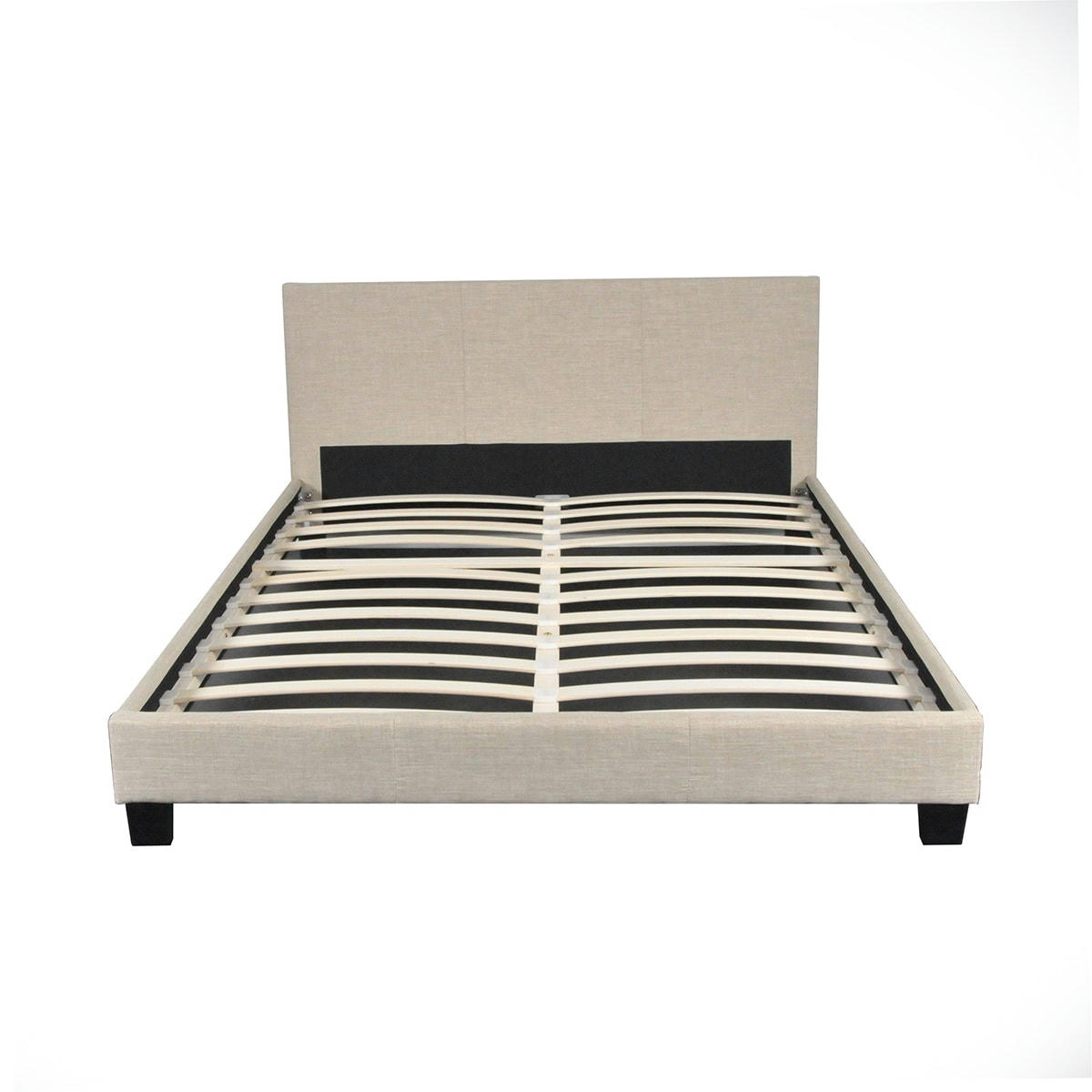 - Lit 160x200 sommier inclus dublin beige