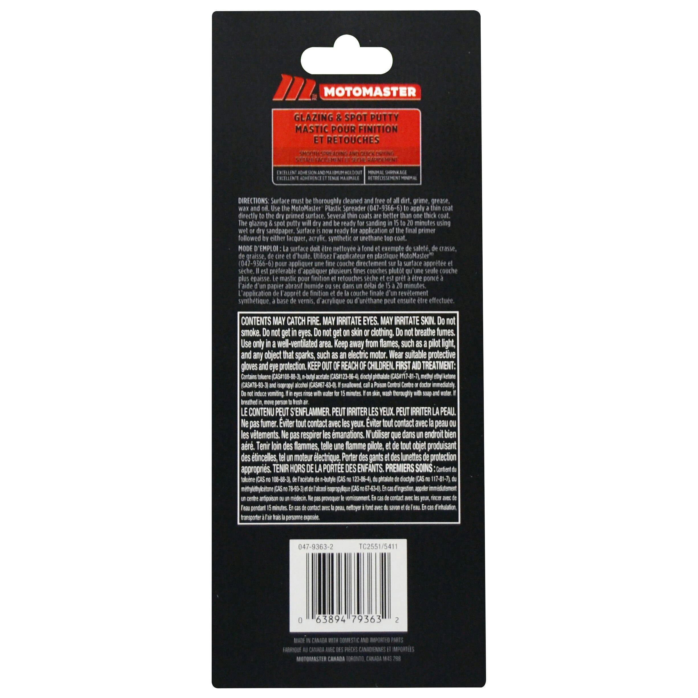MotoMaster Glazing & Spot Putty, 128-g