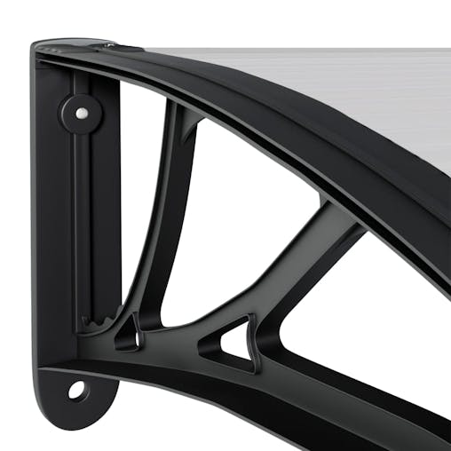NNEVL Door Canopy Black and Transparent 150x80 cm Polycarbonate