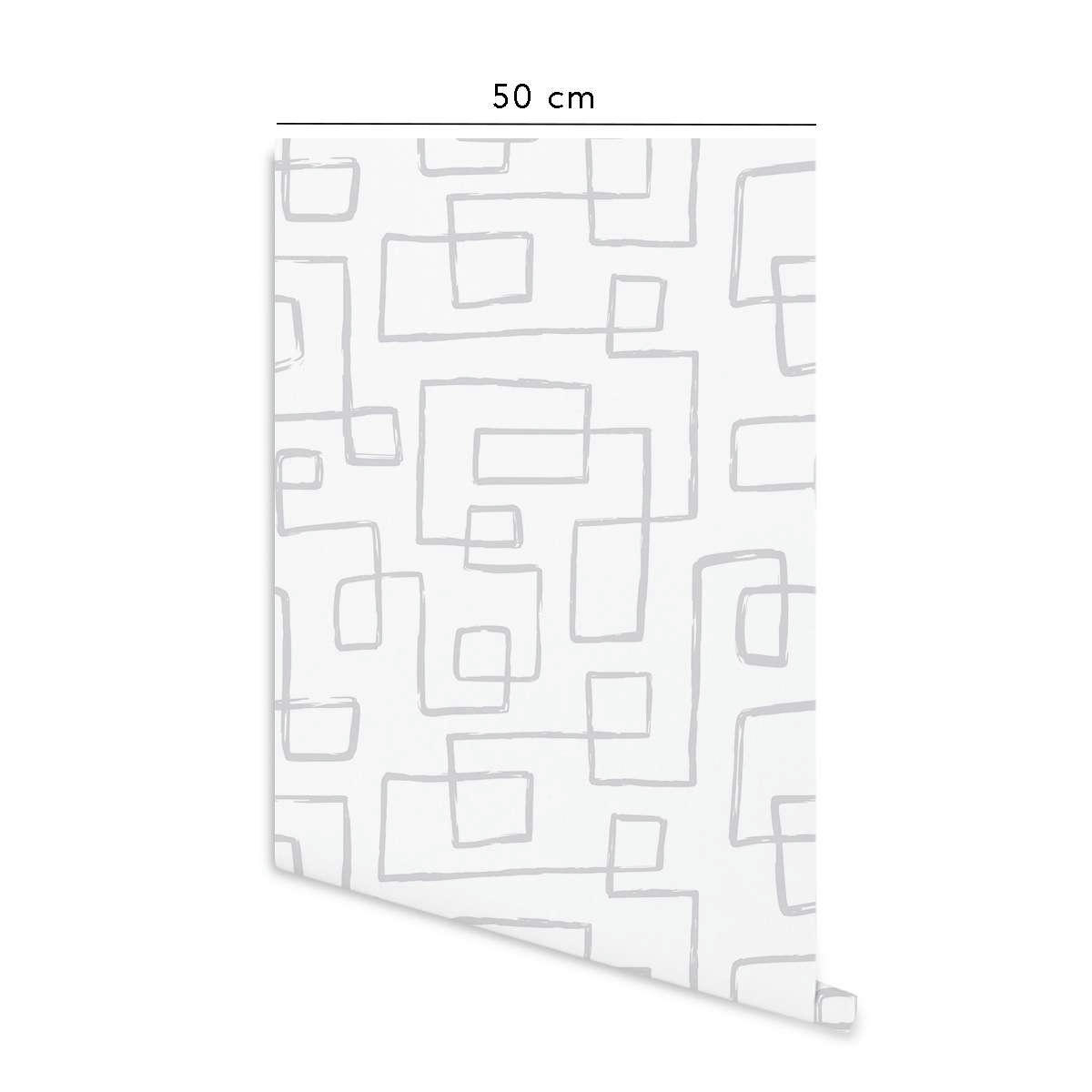 BALANCE - Papier peint vinyle adhésif équilibre gris cendré 50x300 cm