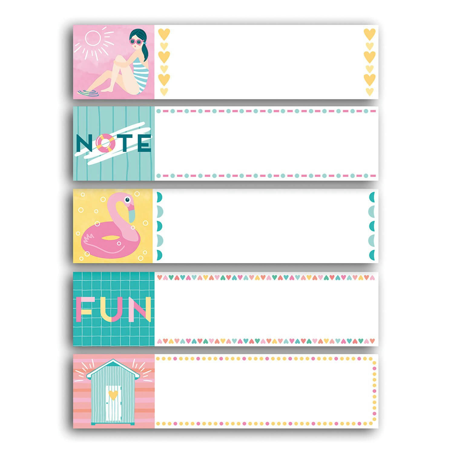 - Lot de 100 sticky notes baigneuses