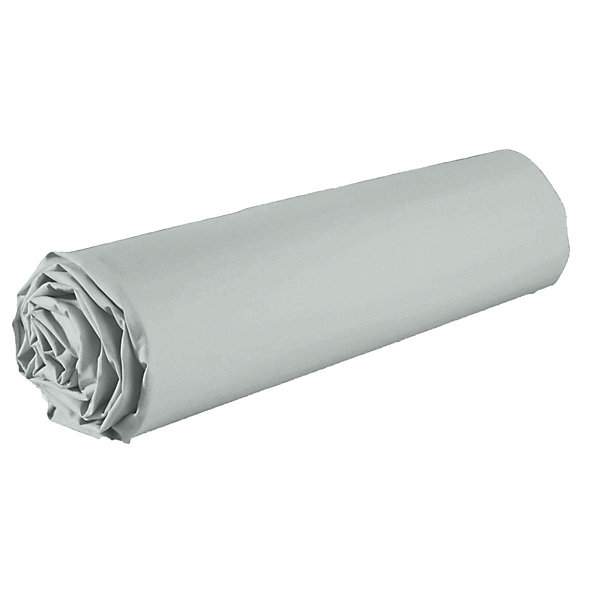 Drap housse 90x190  35 cm Coton 57 fils Silver