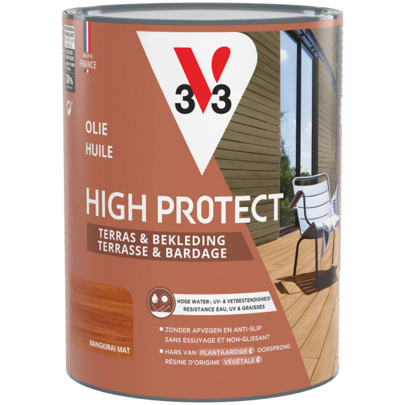 Huile pour bois de terrasse High Protect bangkirai 0,75 L V33