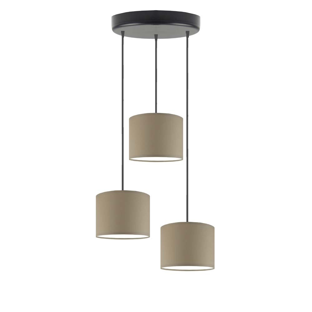 Lampa trzypunktowa sufitowa PUEBLO Czarny/ Beżowy