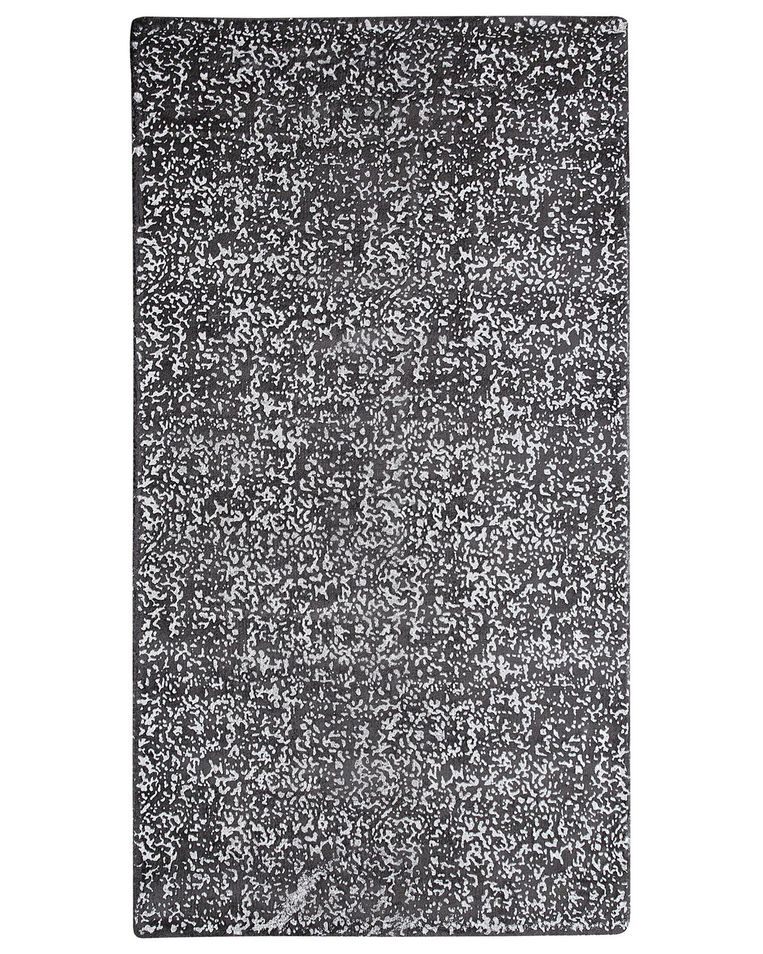 Dywan do salonu 80x150 cm szaro-srebrny