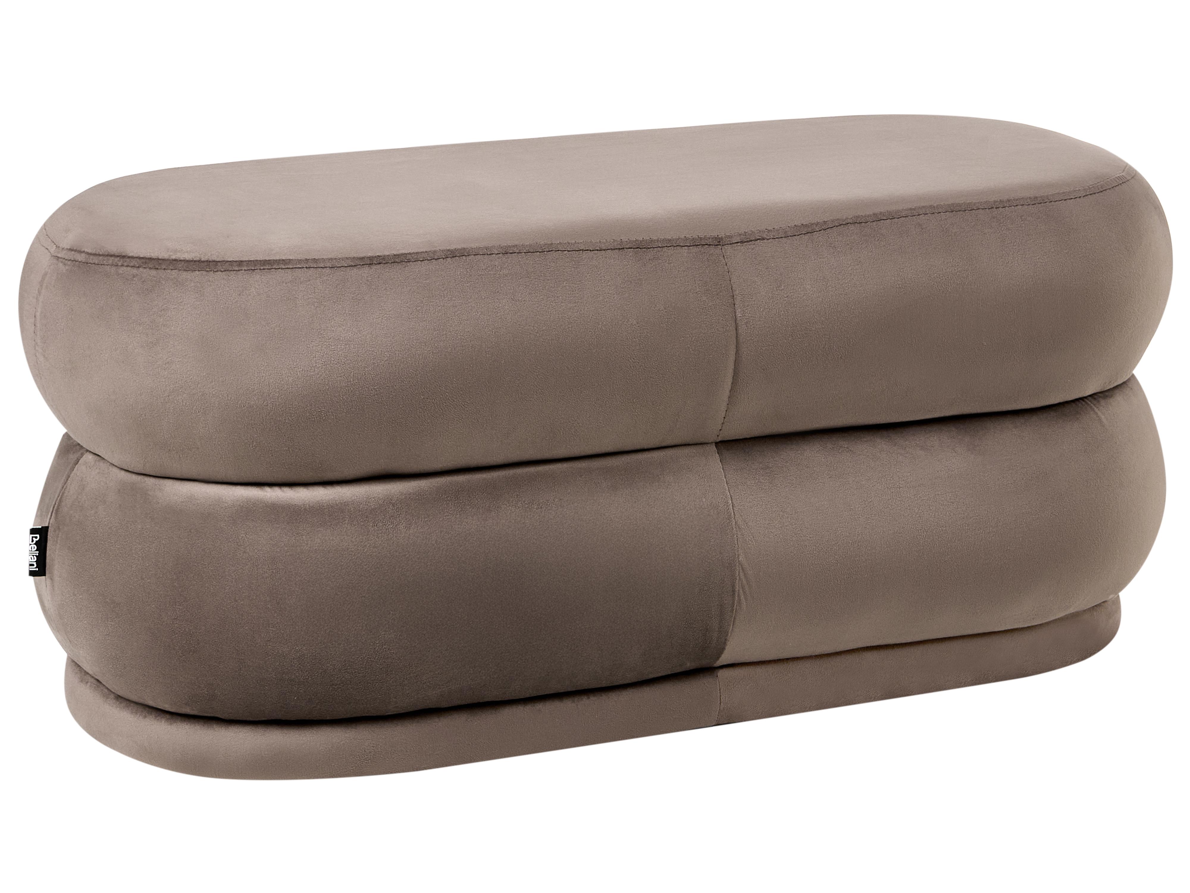 Upholstered Bench ELLENDALE Velvet Dark Brown