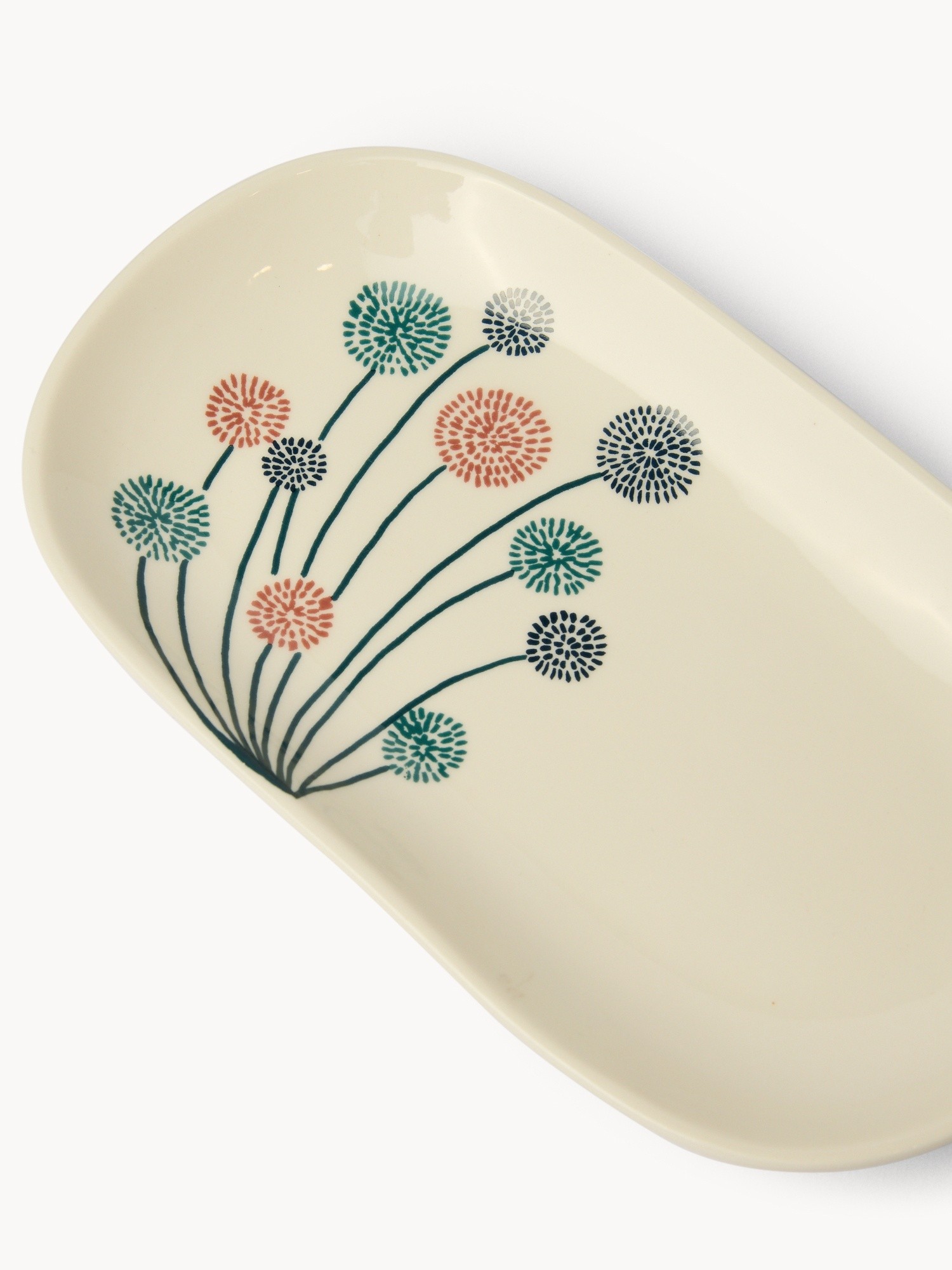 Piatto in new bone china motivo a fiori - Prezzo di lancio