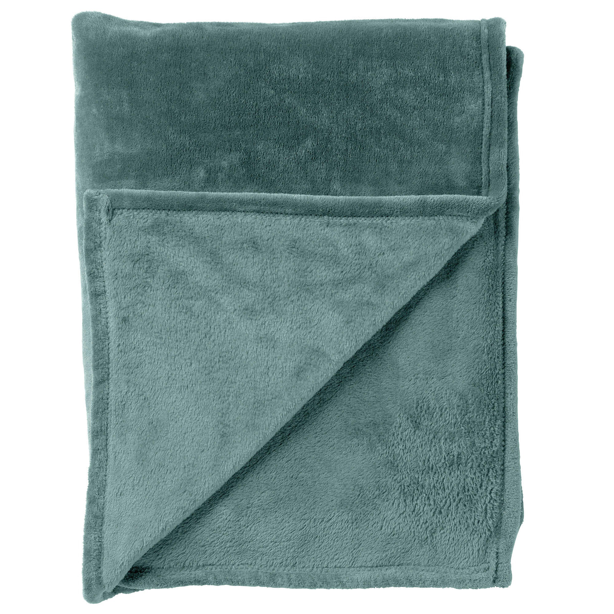 CHARLIE - plaid 200x220 cm - extra grote fleece deken - effen kleur - Sagebrush Green - groen