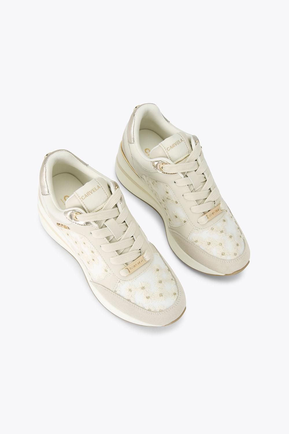 Carvela High Rise Daisy' Fabric Trainers