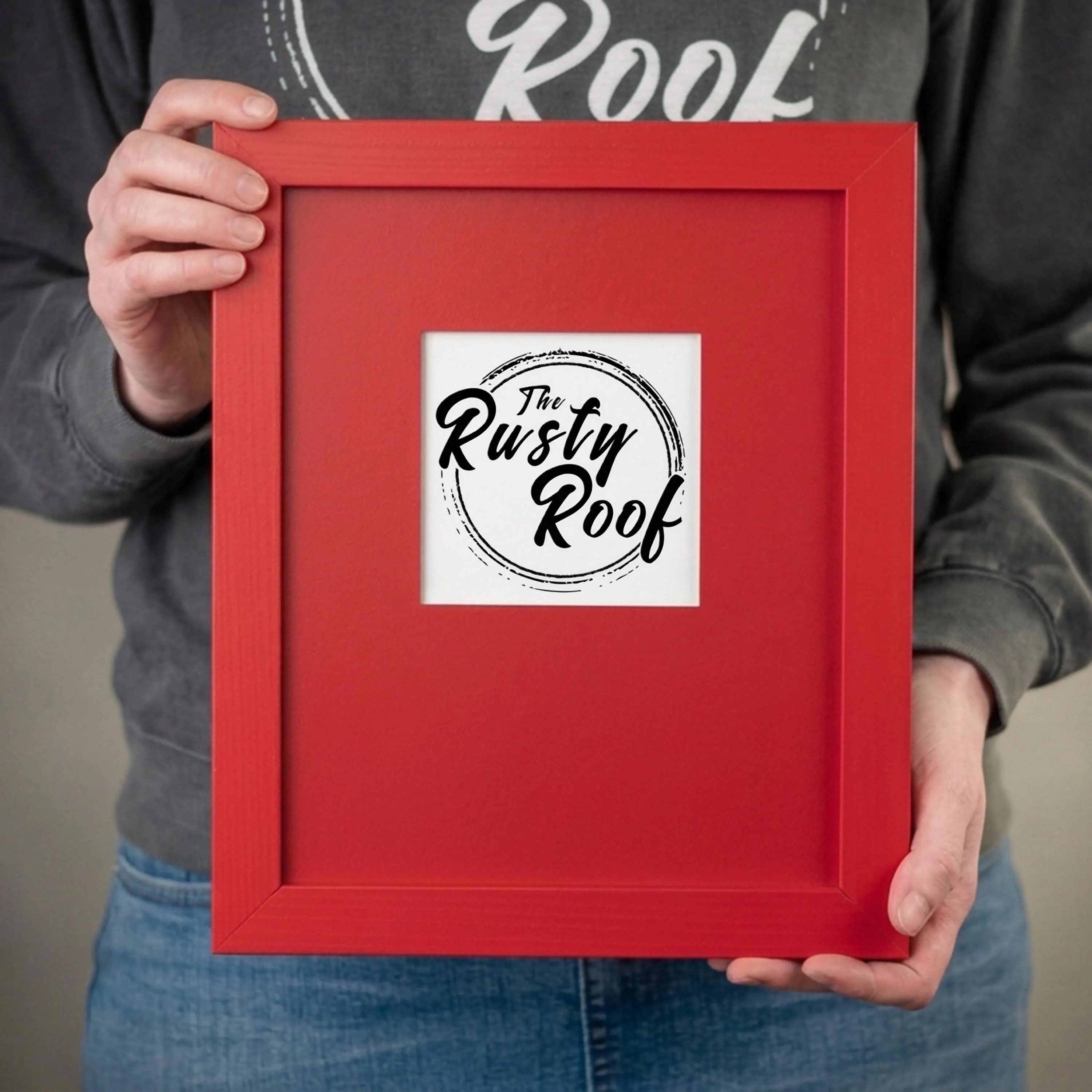 Classic Ember Picture Frame with Wooden Composite Mat - Solid Color Monochrome - 8x10 Frame