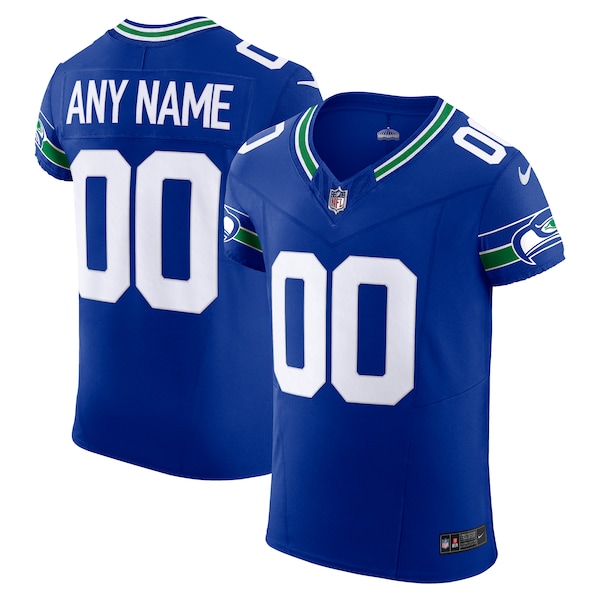 Seattle Seahawks Nike Alternate Vapor F.U.S.E. Elite Custom Jersey - Men's Royal