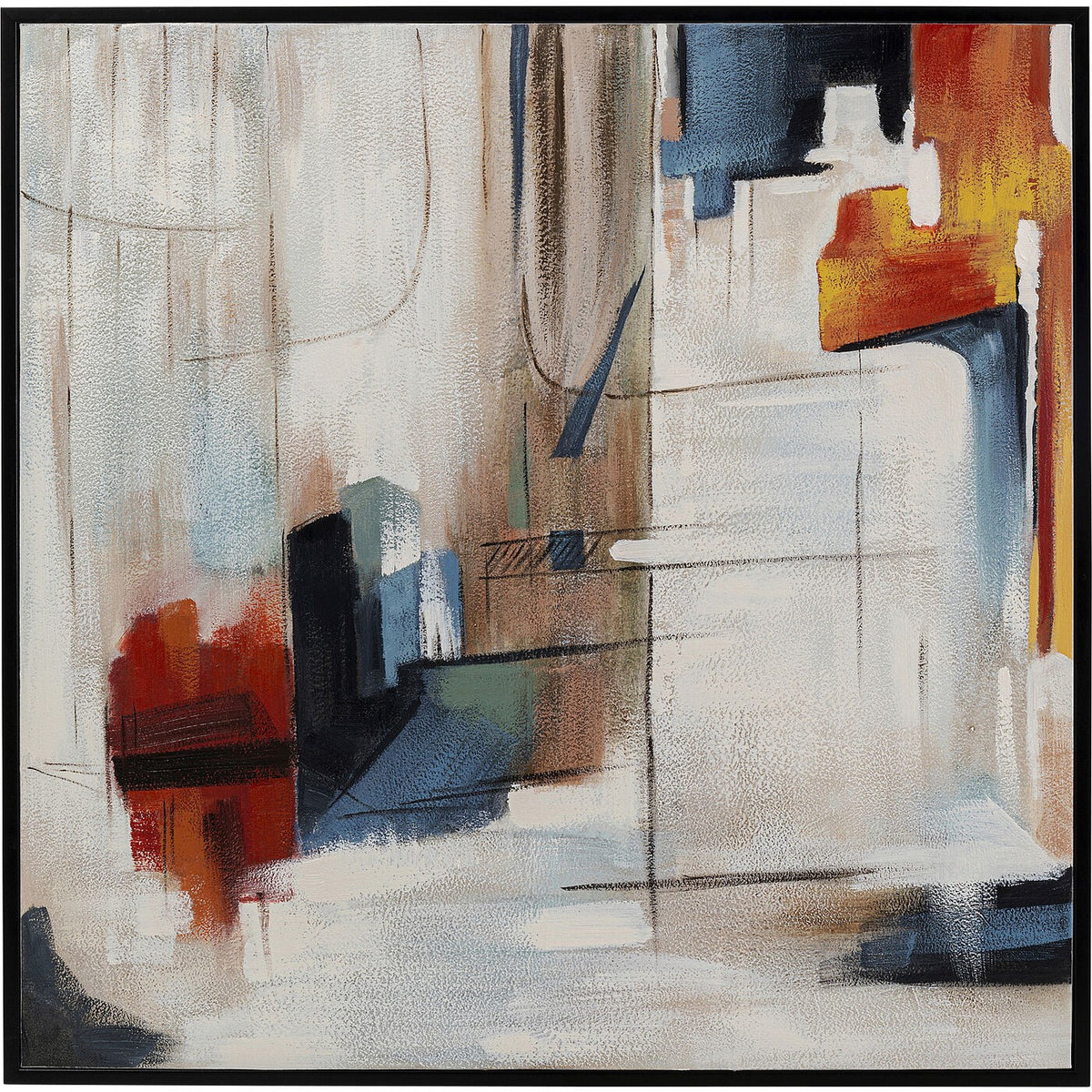 Kare Design Schilderij Visione Obliquo 100x100cm