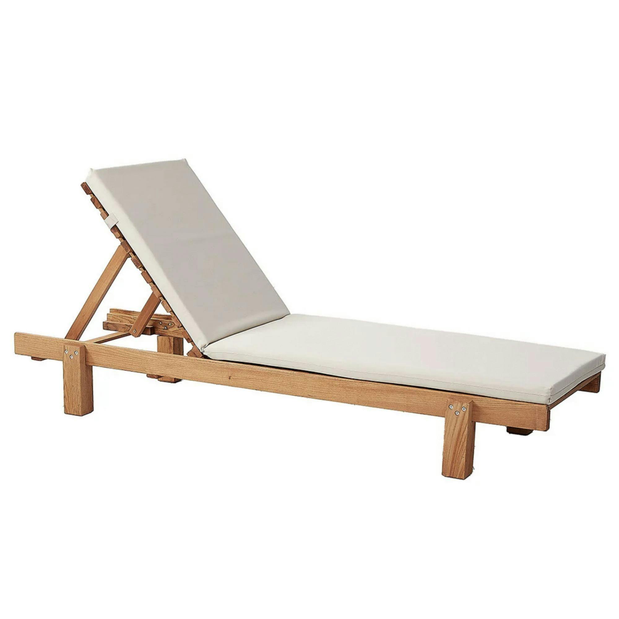 Bain de soleil en bois avec coussin TALIFA
