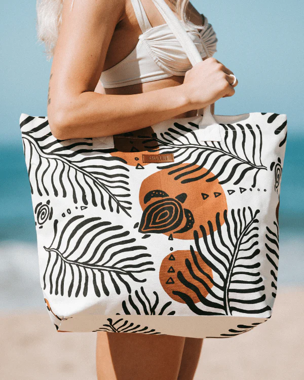 Retro Turtles Beach Tote