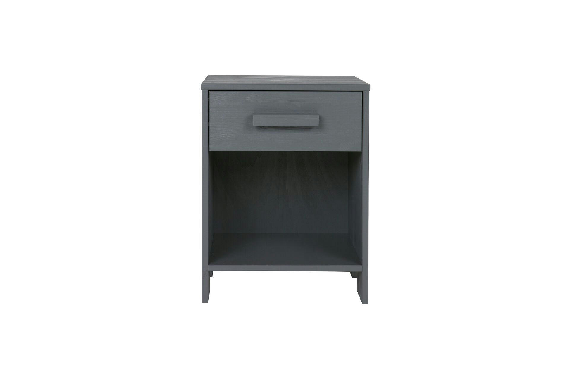 DENNIS - Table de chevet en bois anthracite