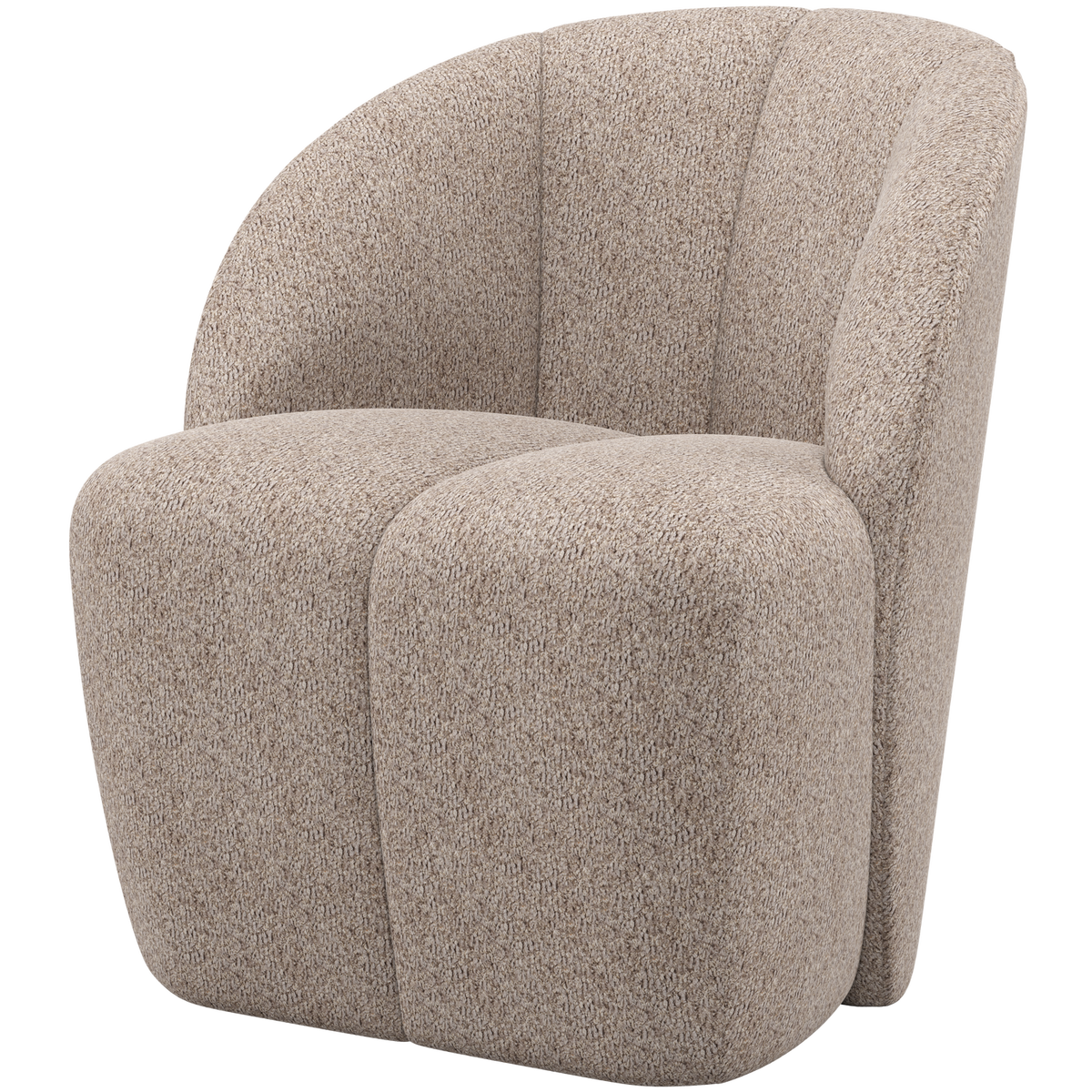 WOOOD draaifauteuil Mojo - Wollig - Donkerzand - 75x68x77