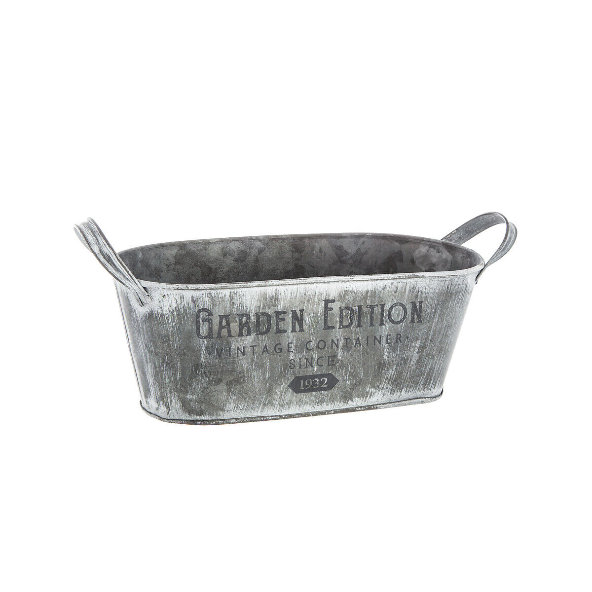 Vaseira GARDEN EDITION cinza em zinco 25,5cm