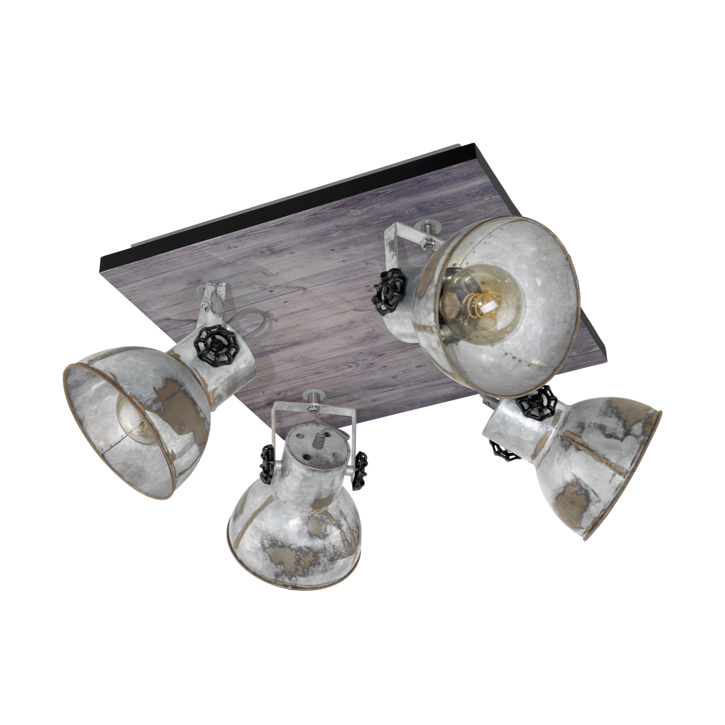 EGLO wandlamp  Barnstaple - e27 - bruin-patina/zwart/oud-zink-look