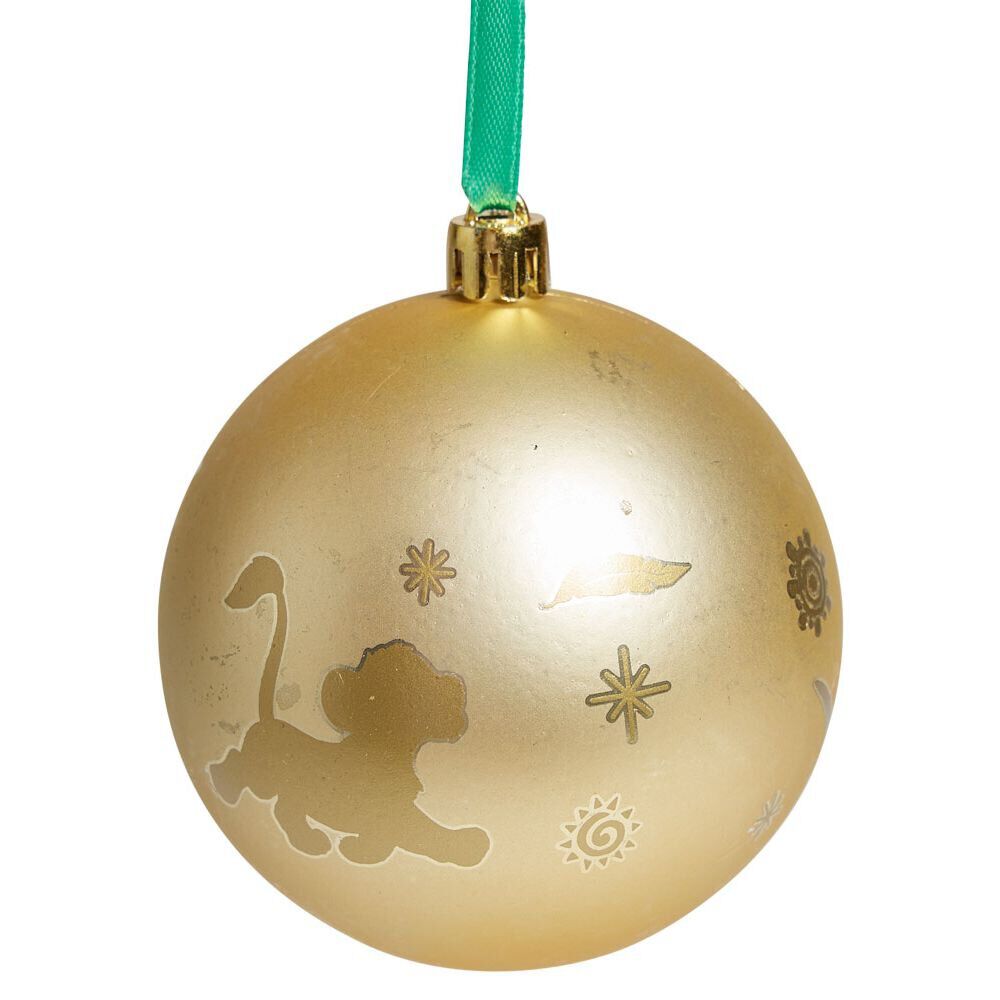 Boule de No&euml;l Disney Le Roi Lion doré Ø8cm x4