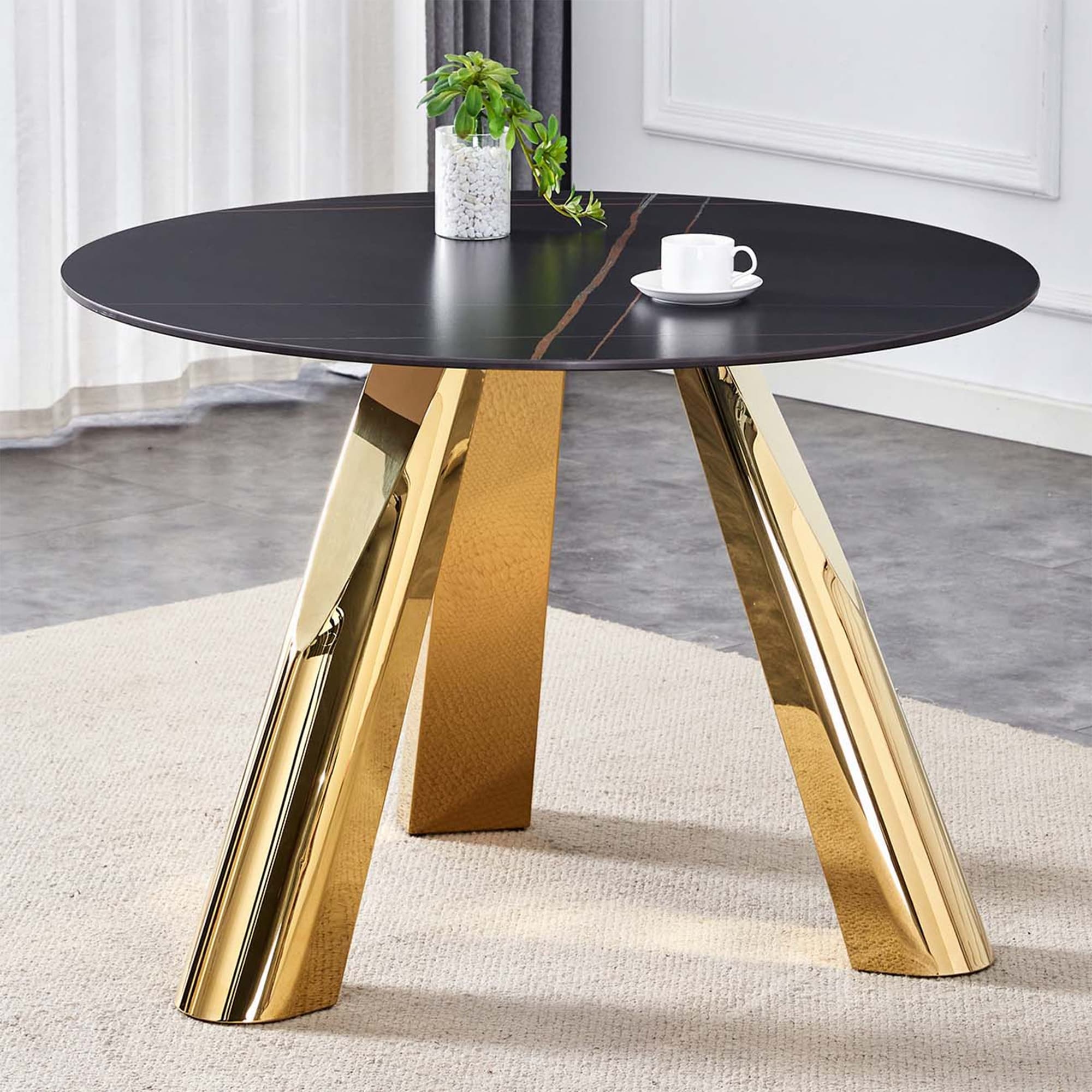 42 inch stainless steel granite round table