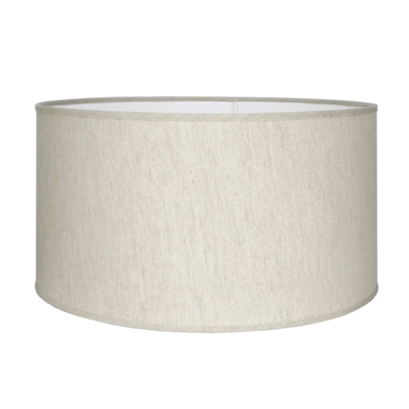 Abat-jour Tubo Cottage en lin écru Ø 40 cm NIEDERAU