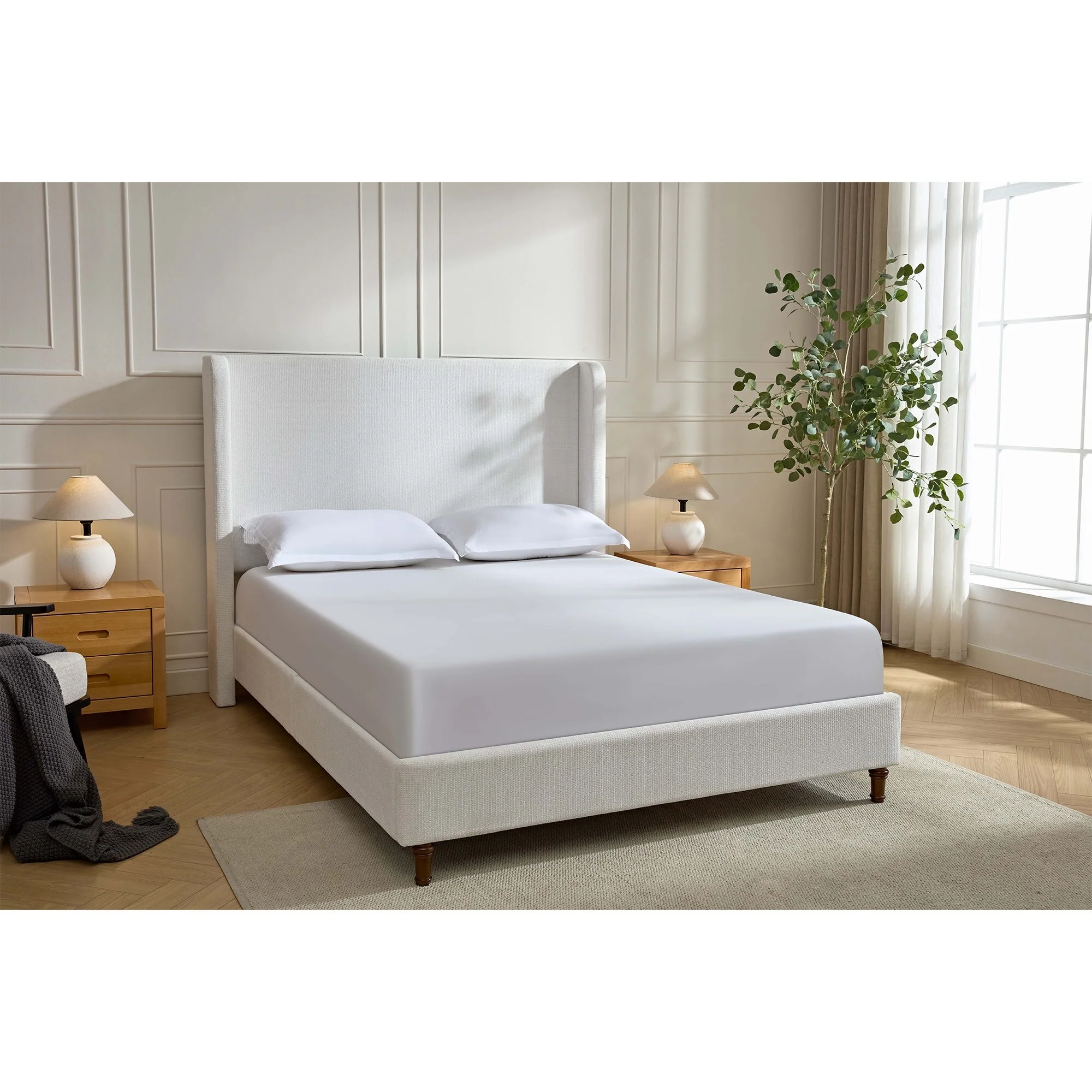 Tall Headboard Upholstered Bed