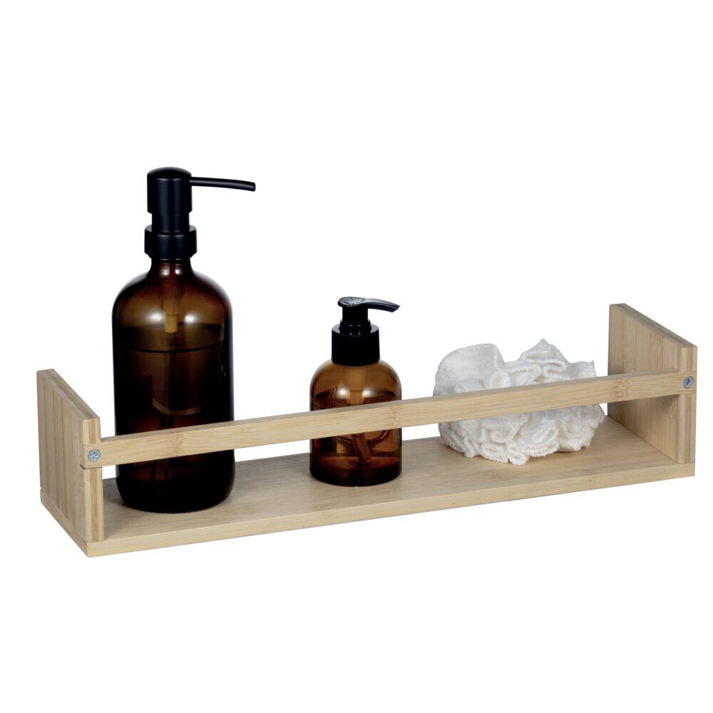 étagère salle de bain porte serviette en bambou 40,8x8,9xH11cm
