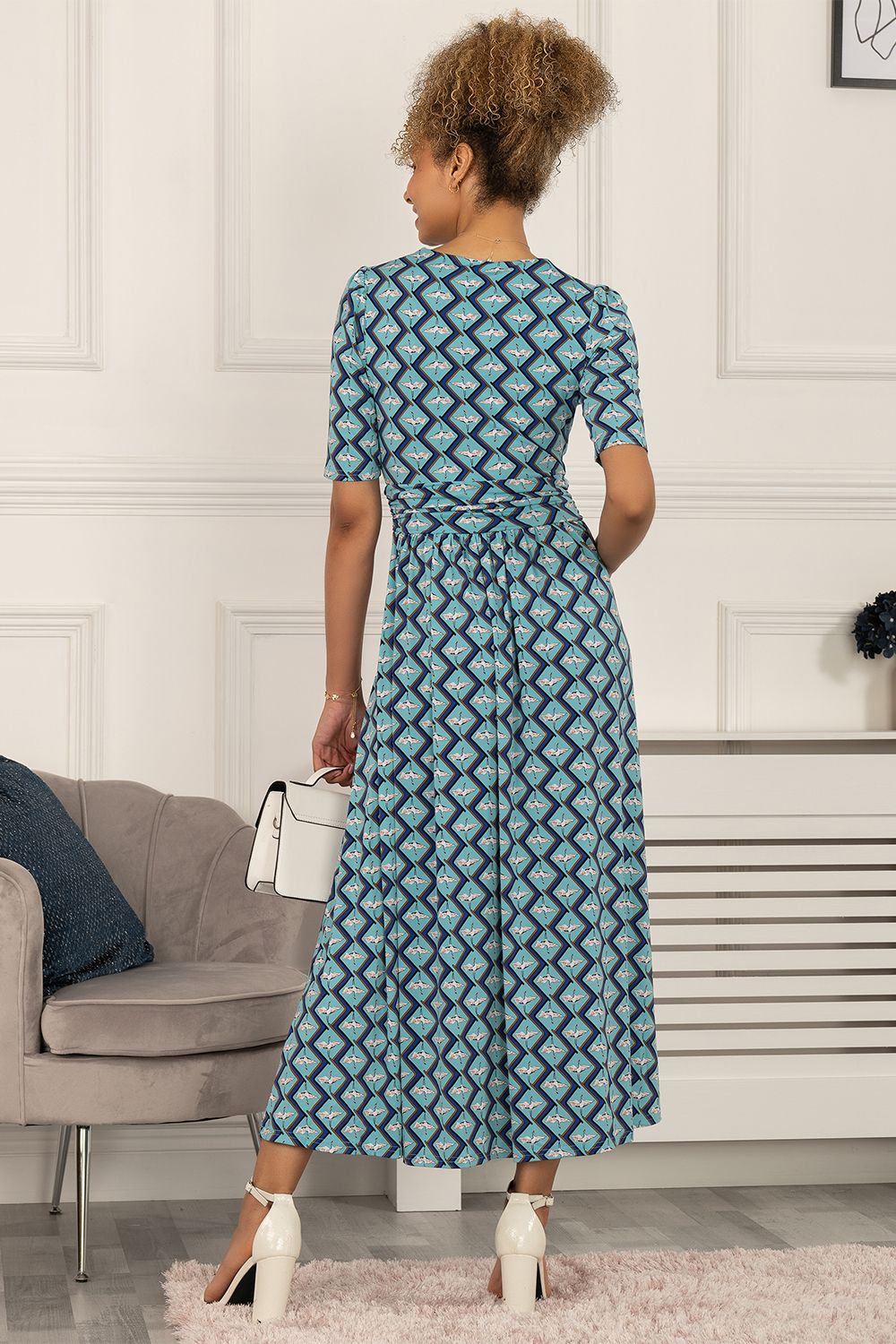 Jolie Moi Paislyn Pleat Jersey Maxi Dress