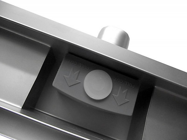 Caniveau de douche design en acier inoxydable Drain de douche réglable - 6,7x90x7cm (HxLxP) - GT02