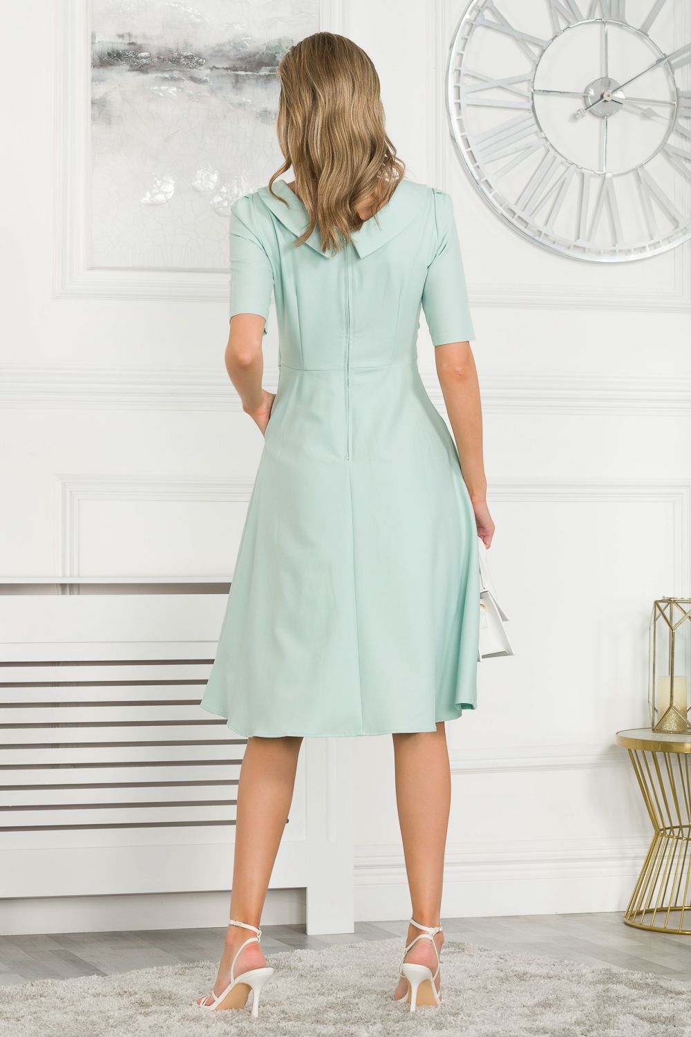 Jolie Moi Anica Fold Neck Dress