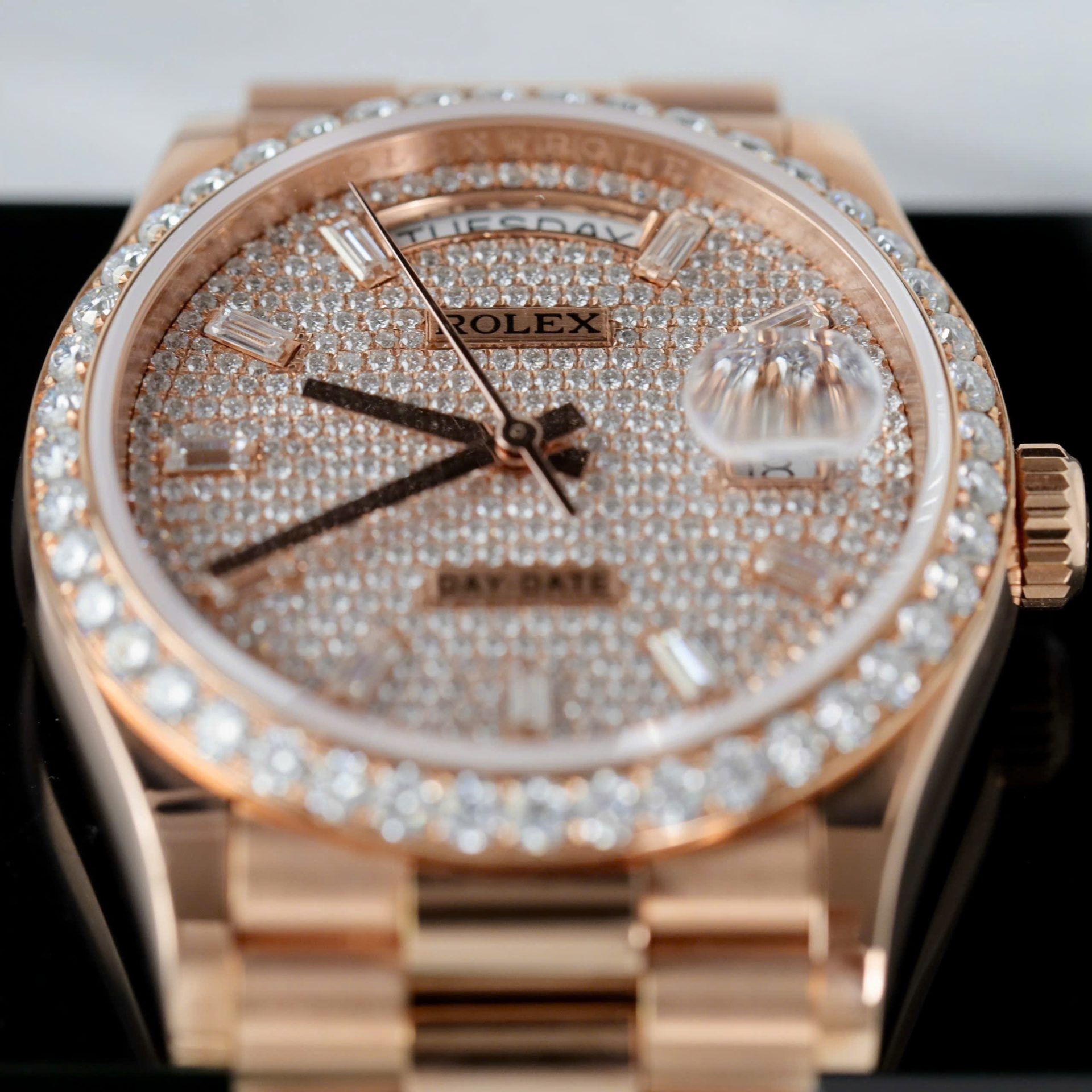 Rolex Day-Date RG Plated Diamond Dial 36mm Super Clone