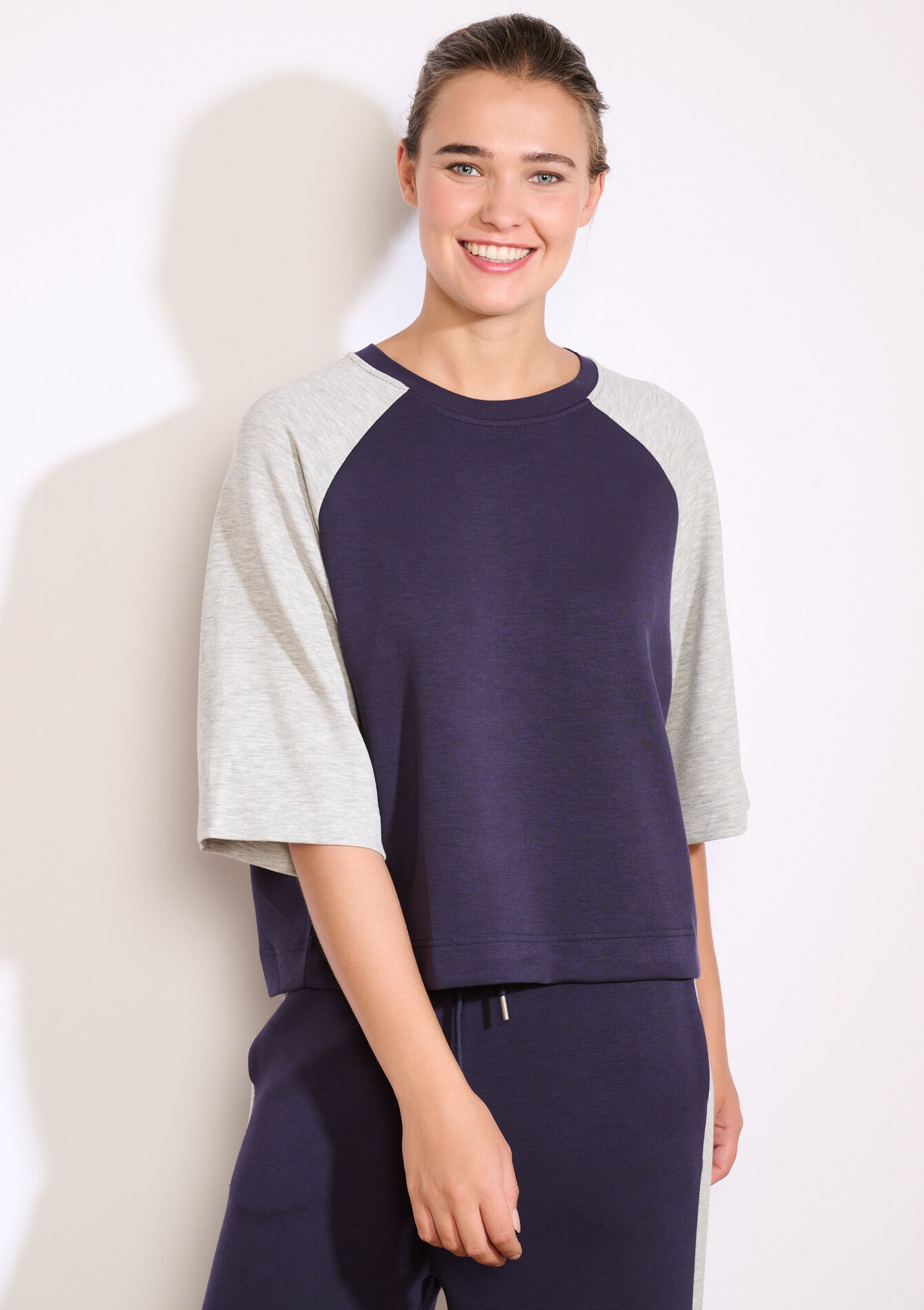 Oversized sweatshirt met contrast