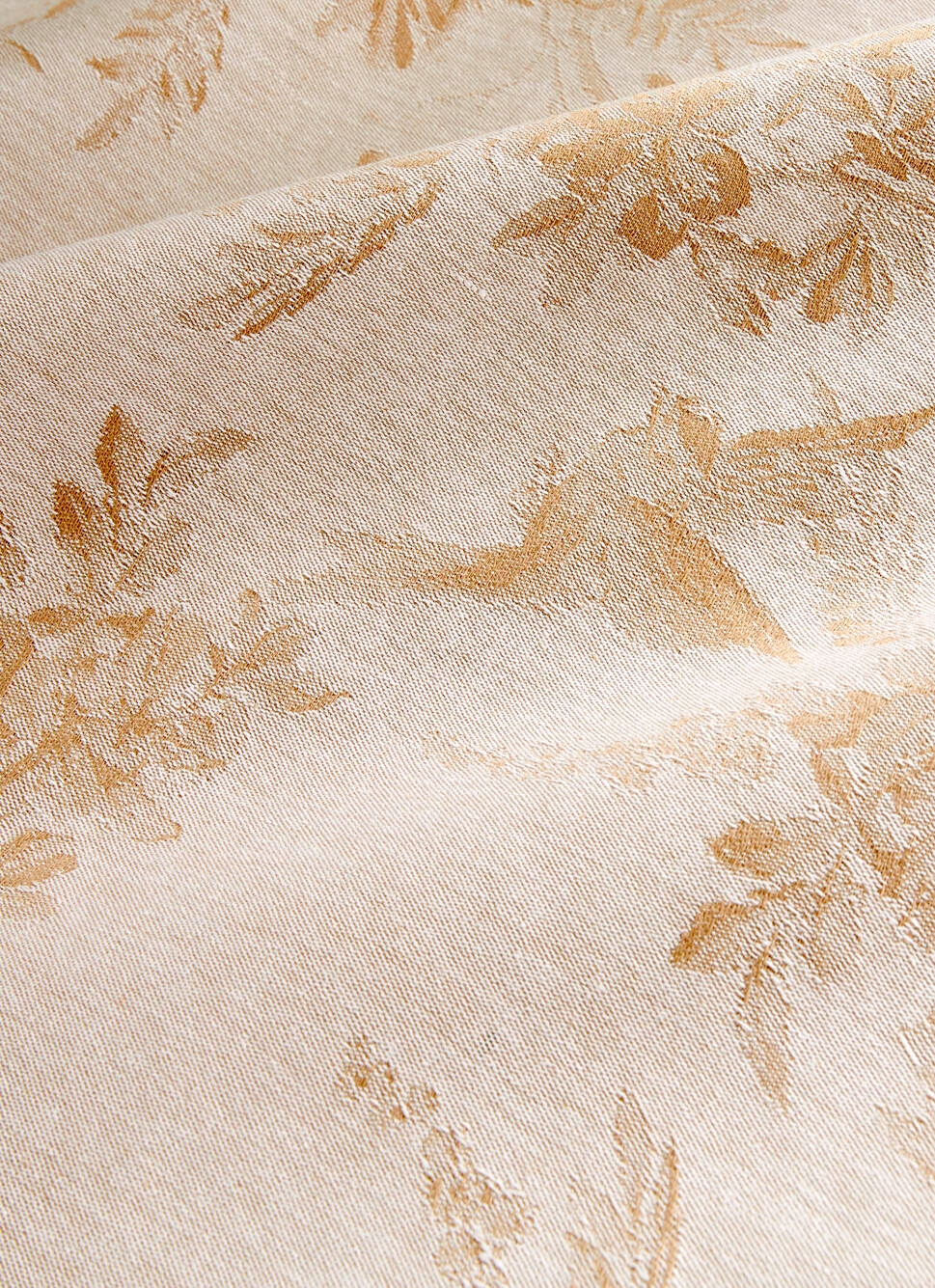 NAPPE JACQUARD EN COTON BEIGE