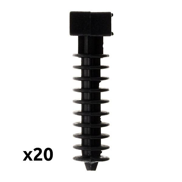Lot de 20 embases Noires pour chevilles - Zenitech