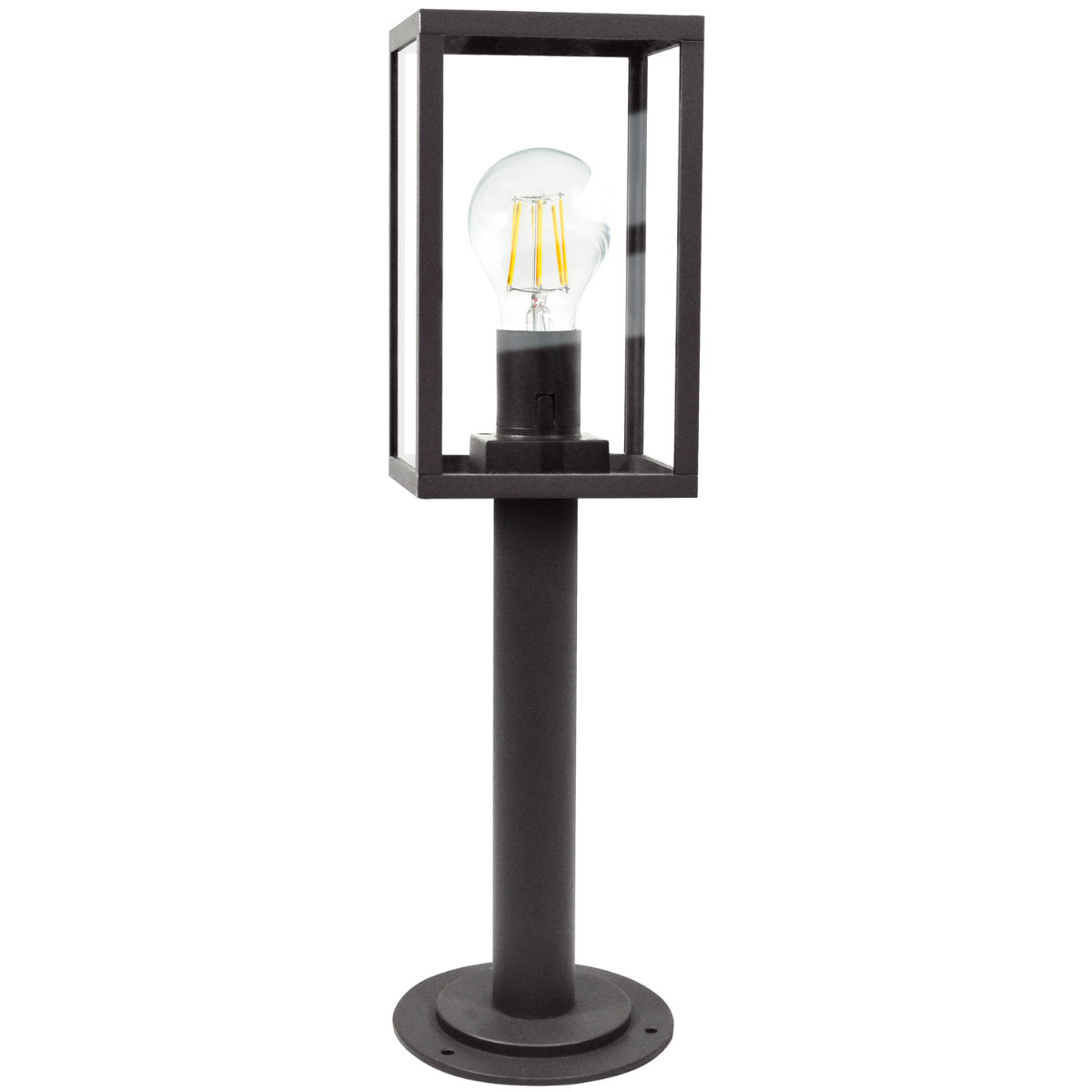 Lampa ogrodowa stojąca czarna MALMO wys:48 cm 1xE27x15W IP44 Polux