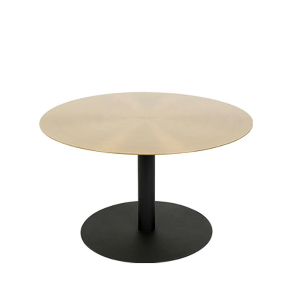 SNOW - Table basse ronde en métal brossé D60cm laiton
