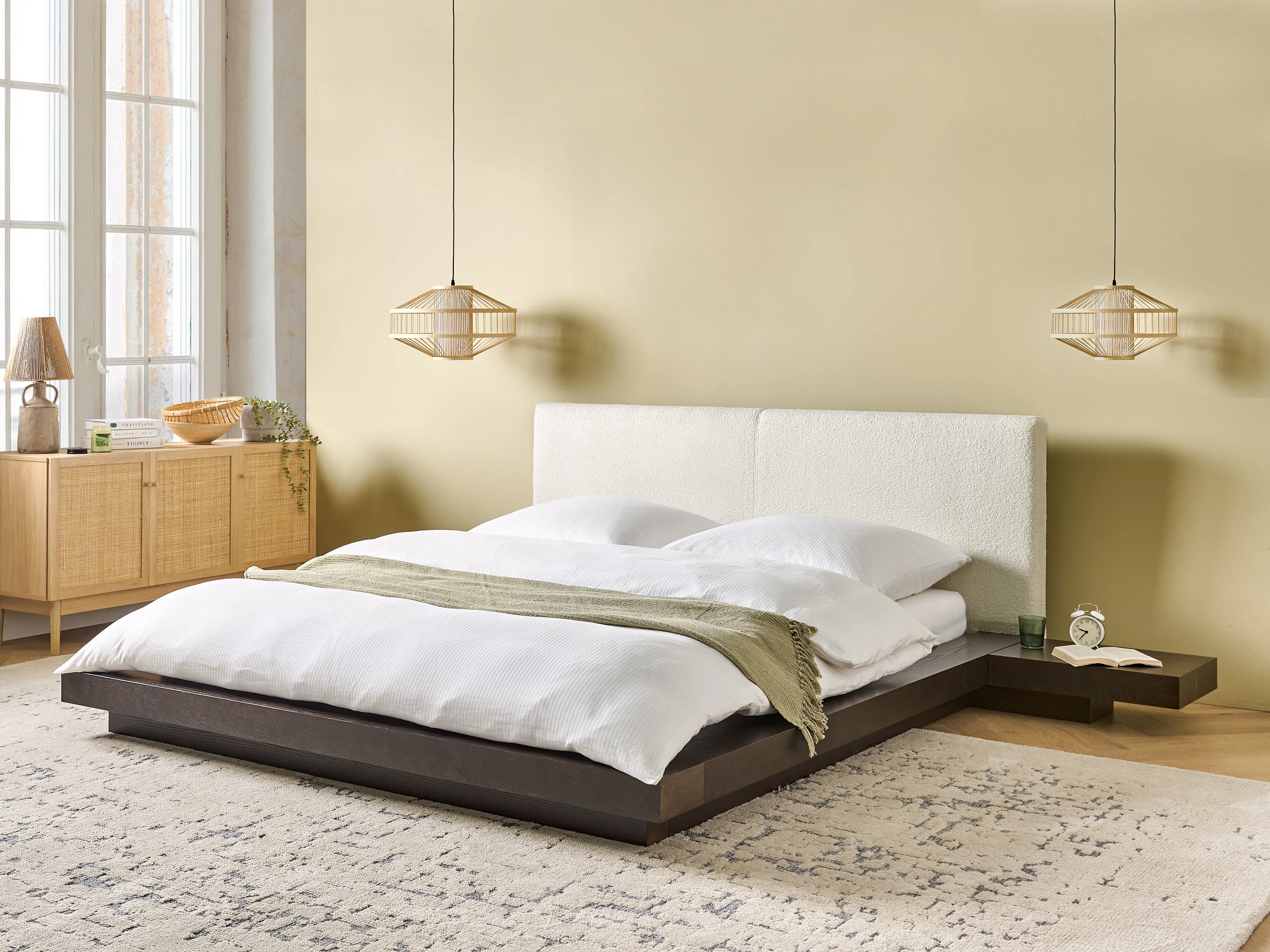 Waterbed Boucle ZEN 160 x 200 cm (EU King Size) Dark Ash Wood