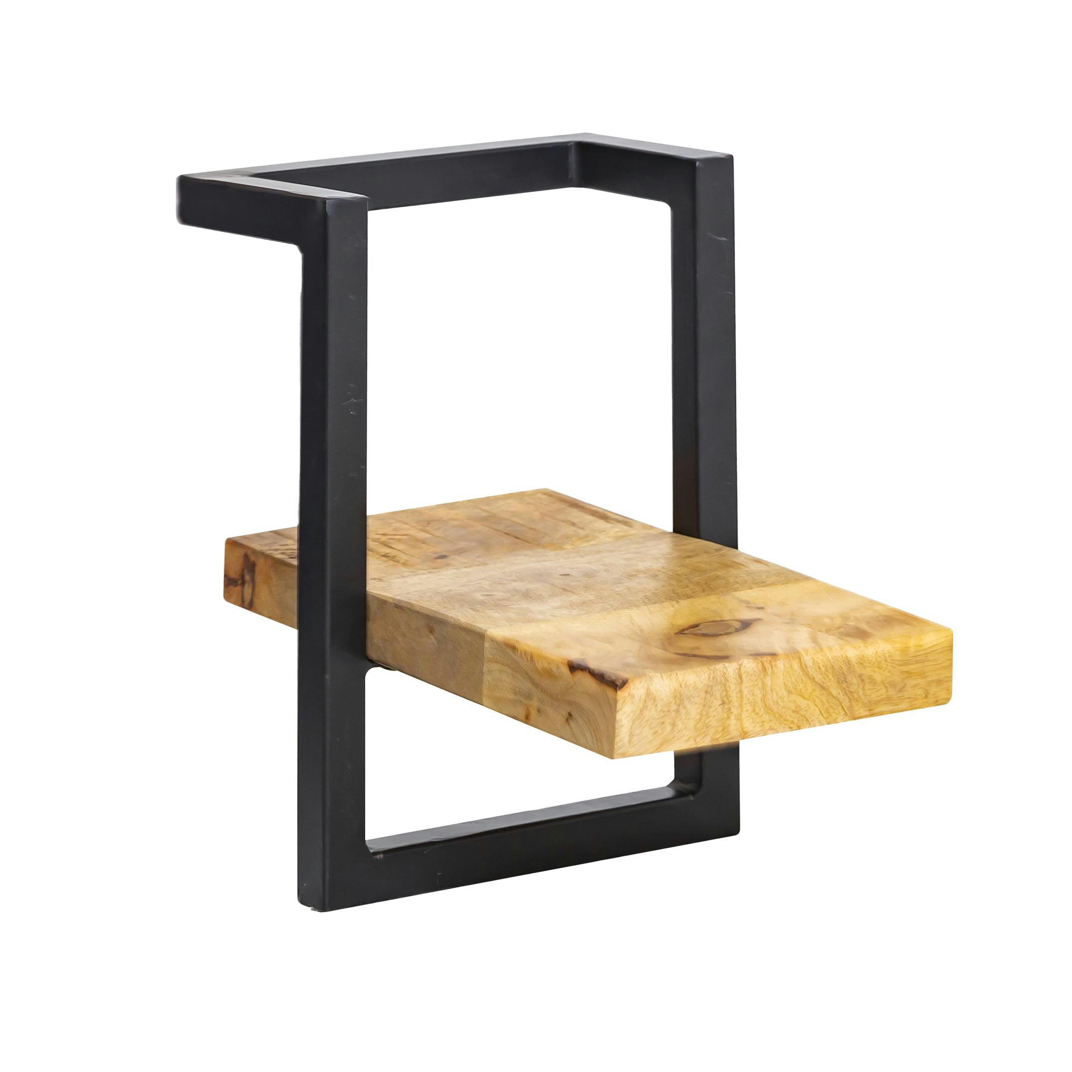 JOIE - Etagère en bois noir 20 cm